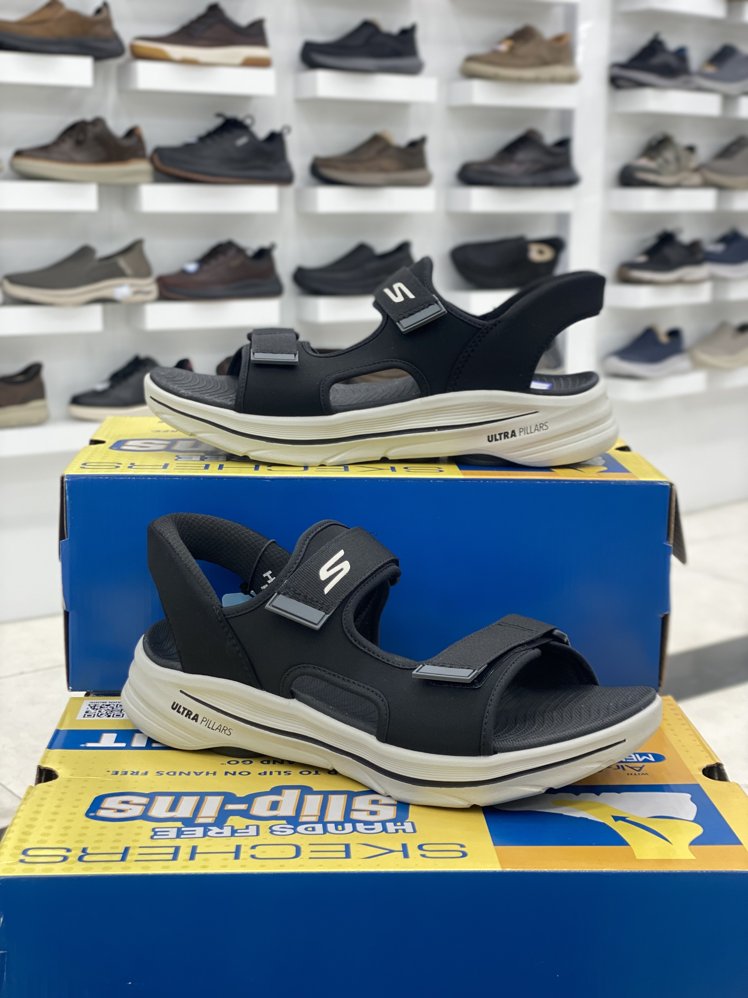 صندل مردانه  اسکچرز مدل -Skechers229361-BKGY